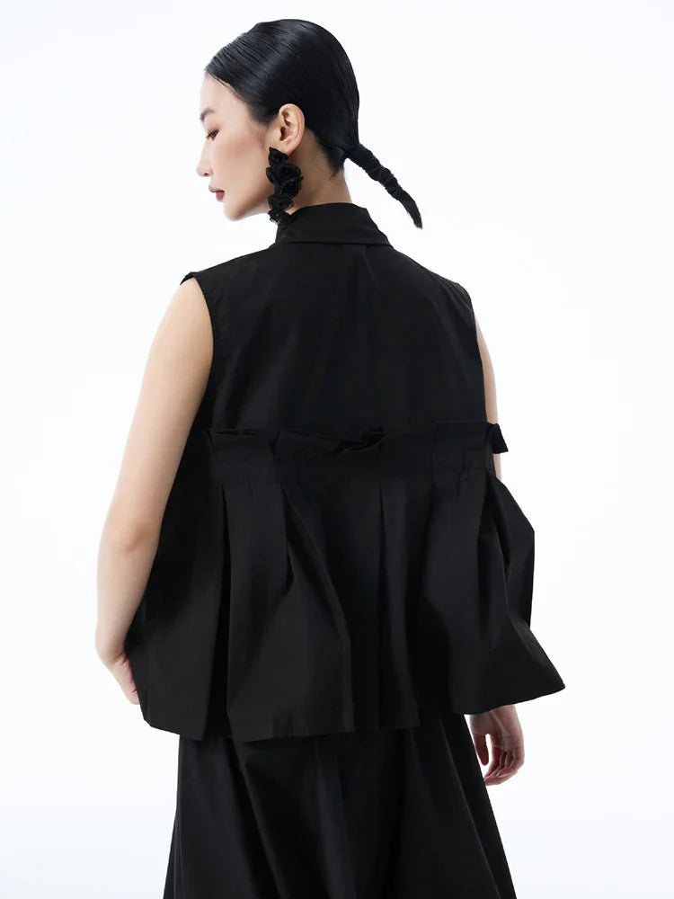 Marigold Shadows Shirts ***Marchh Pleated Tank