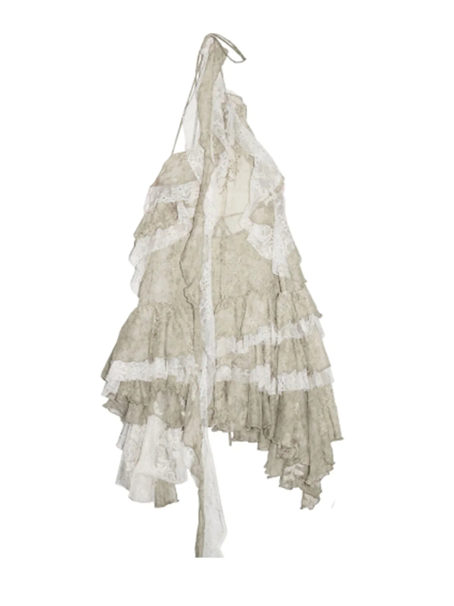 Marigold Shadows Shirts **Miecy Sheer Lace Halter Top