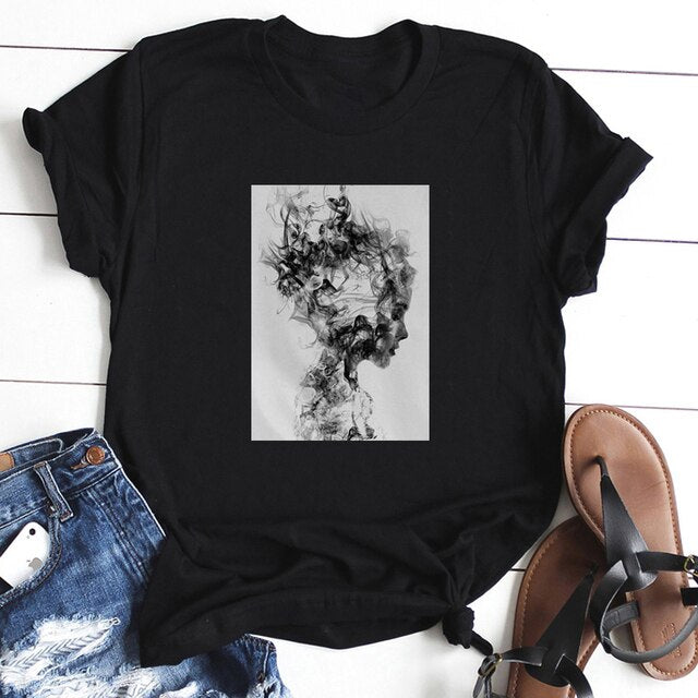 Nikaio Aesthetic Printed T-Shirt by Marigold Shadows