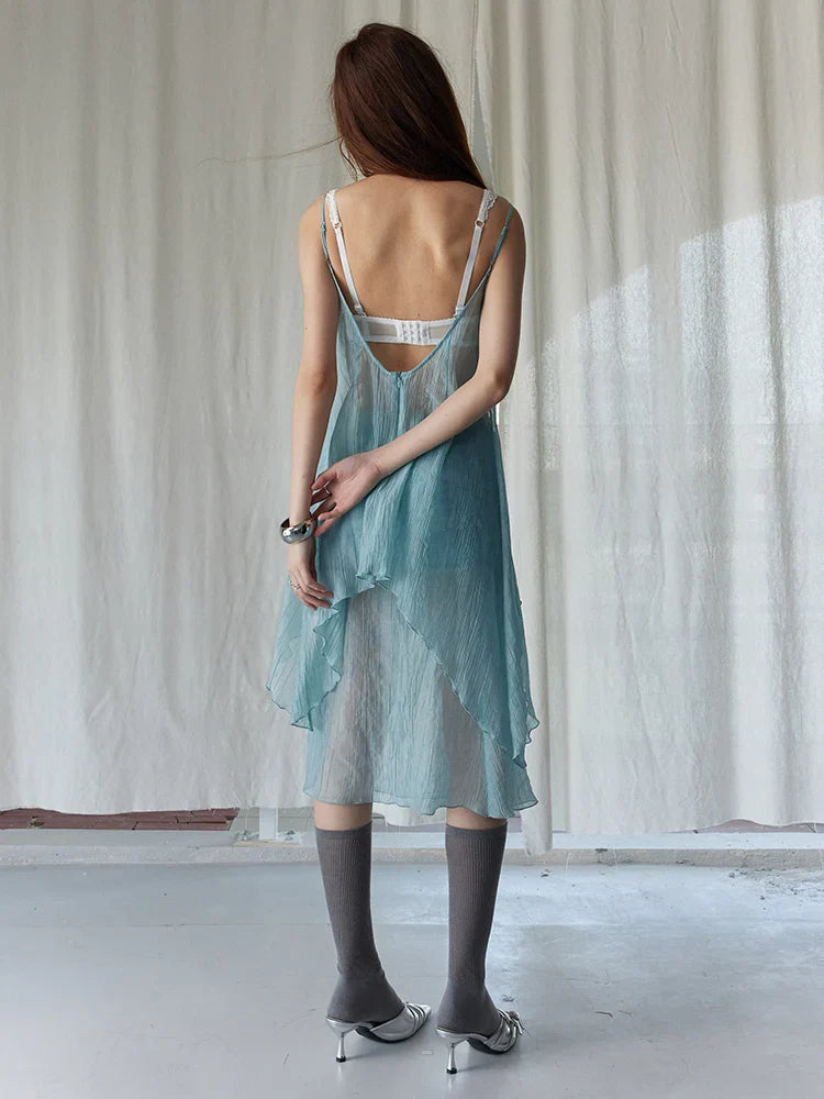 Marigold Shadows Shirts *** Sebree Ruffle Tank Top