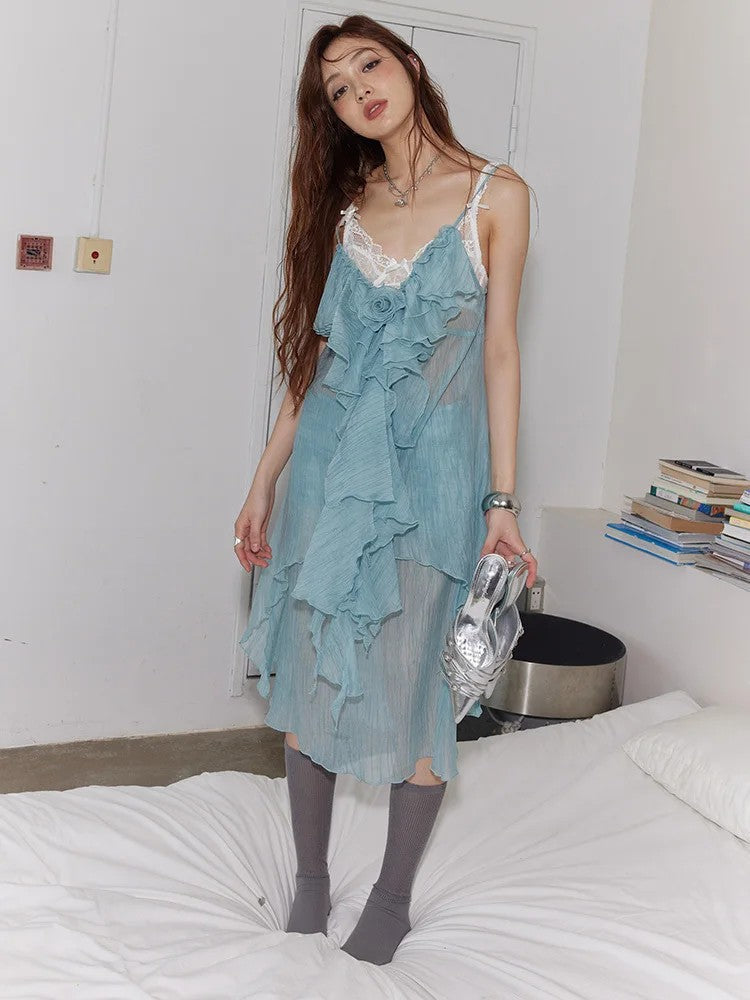 Marigold Shadows Shirts *** Sebree Ruffle Tank Top