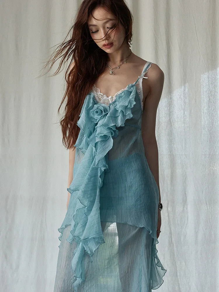 Marigold Shadows Shirts *** Sebree Ruffle Tank Top