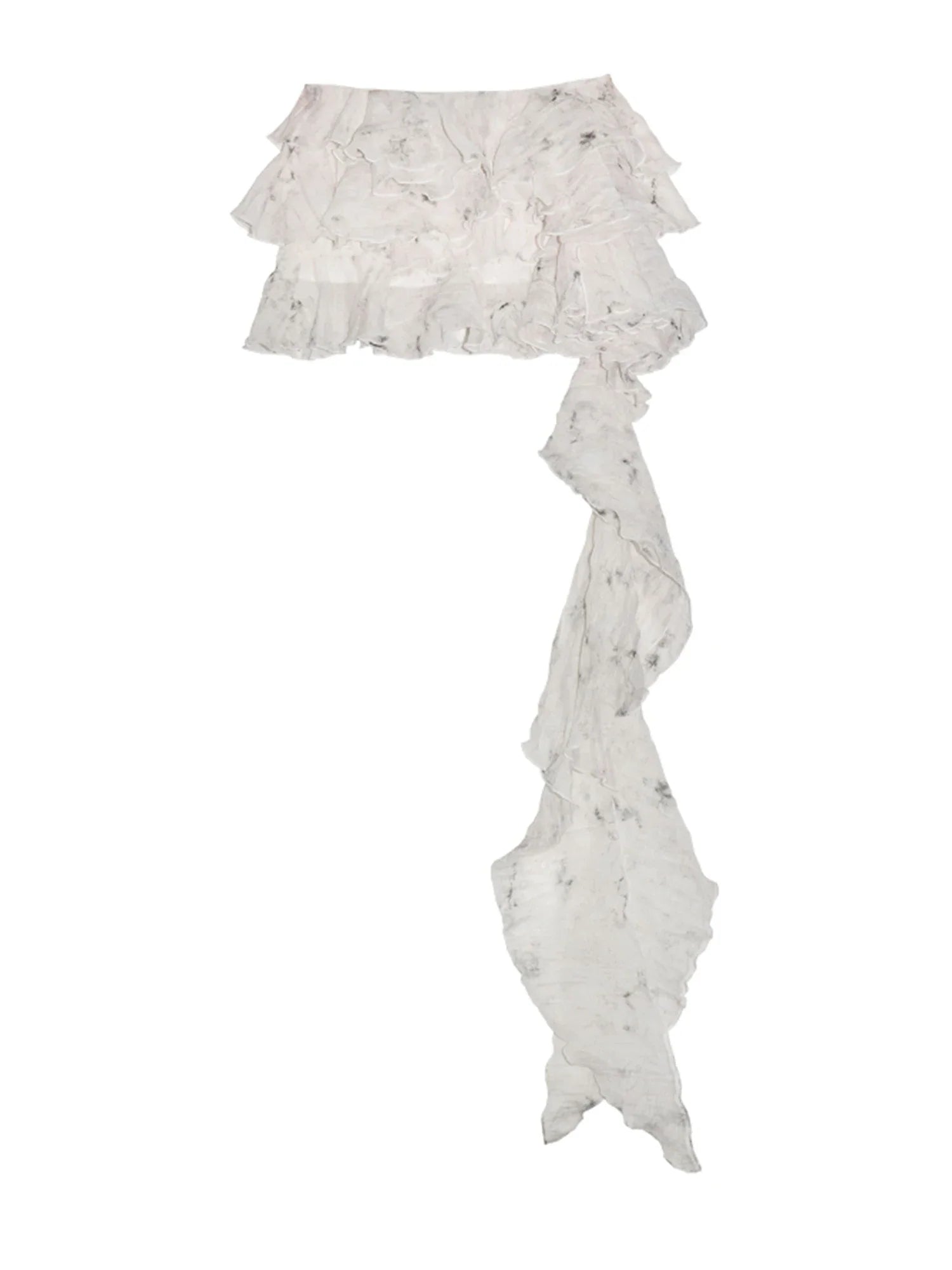 Marigold Shadows Skirts *Outerr Ruffle Mini Skirt