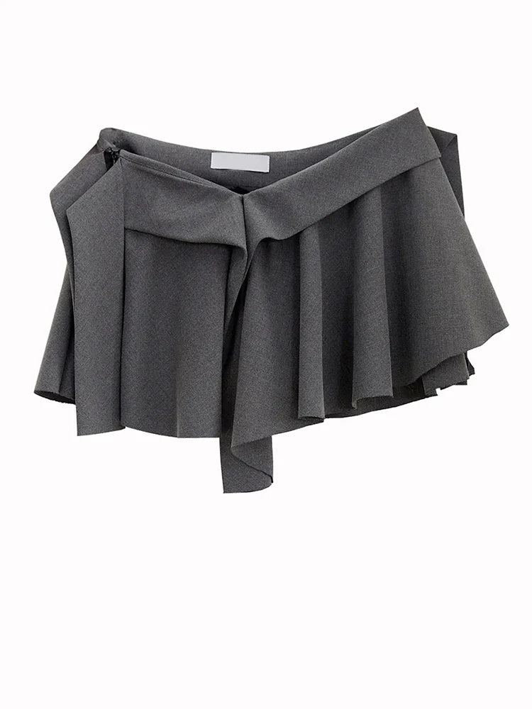 Sayua Ruffle Mini Skirt by Marigold Shadows