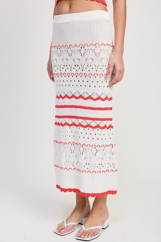 Maxi Crochet Skirt - back view