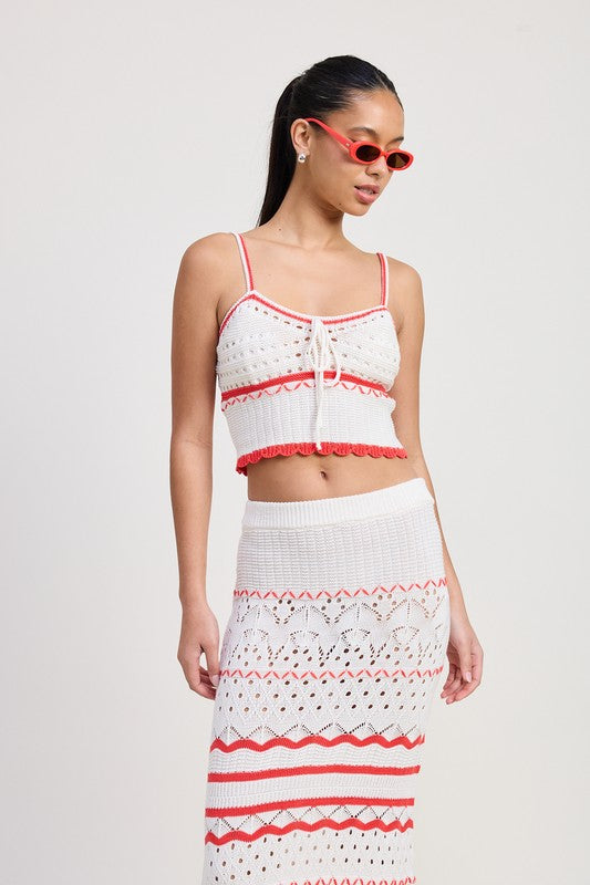Maxi Crochet Skirt - detail close-up