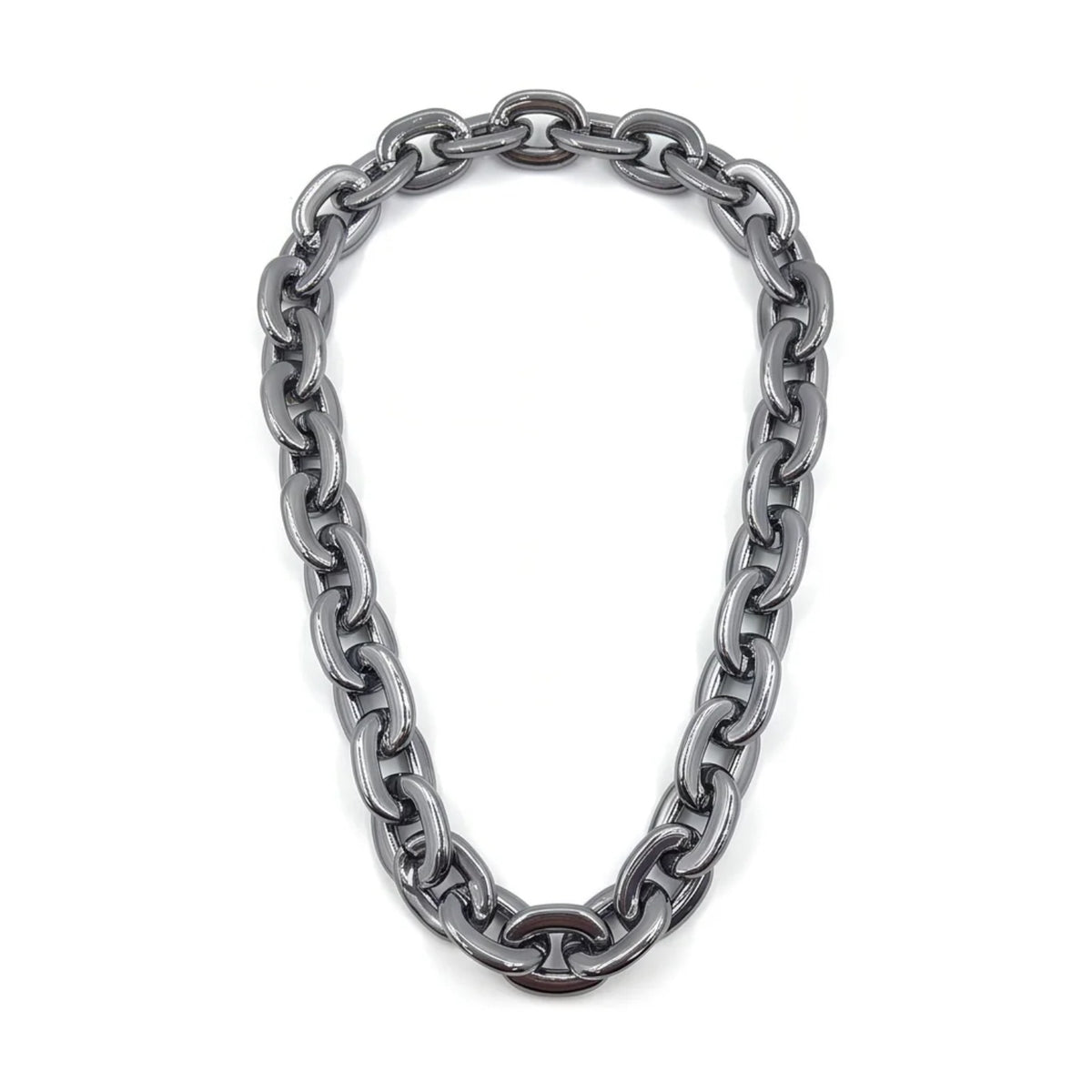 Mega Link Chain in Gunmetal Black