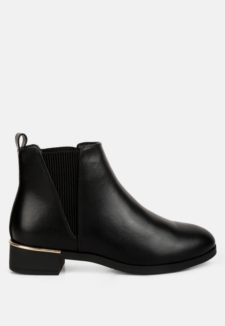 Metallic Sling Detail Chelsea Boots by MODE