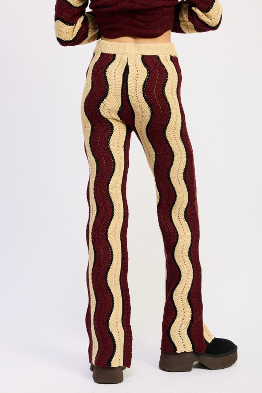 Multi Color Sweater Pants - flat lay