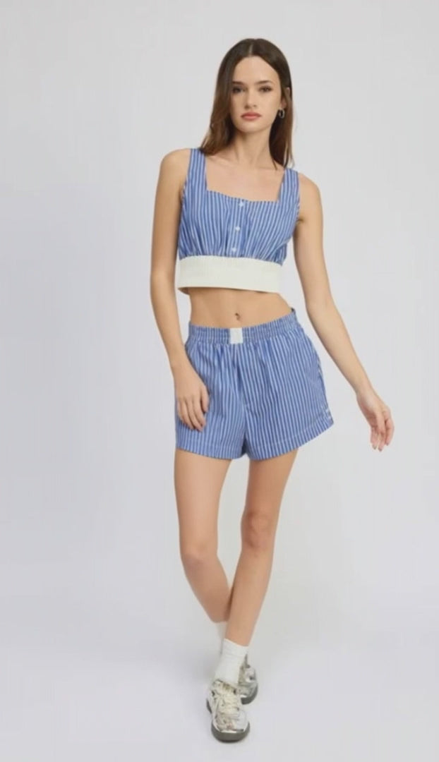 STRIPED CROP TANK TOP
