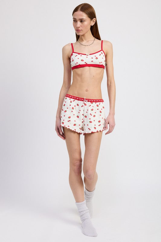 Printed Jersey Bralette - styled outfit view