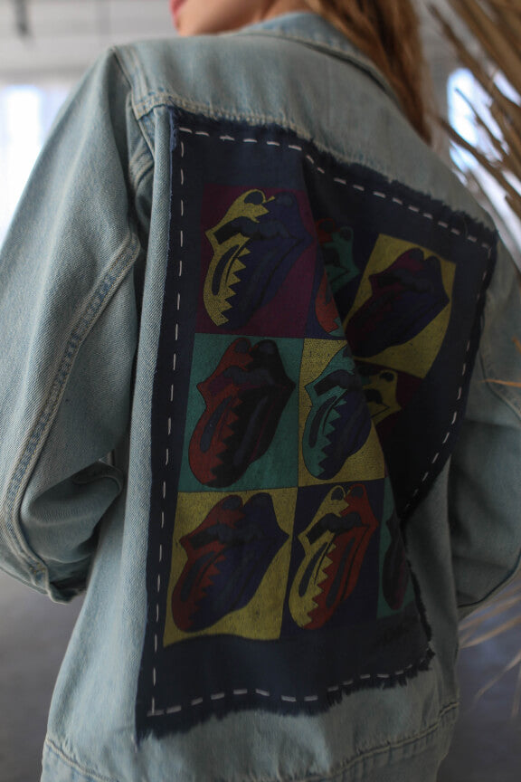 Rolling Stones Some Girls Hand Stitched Denim Jacket by People of Leisure