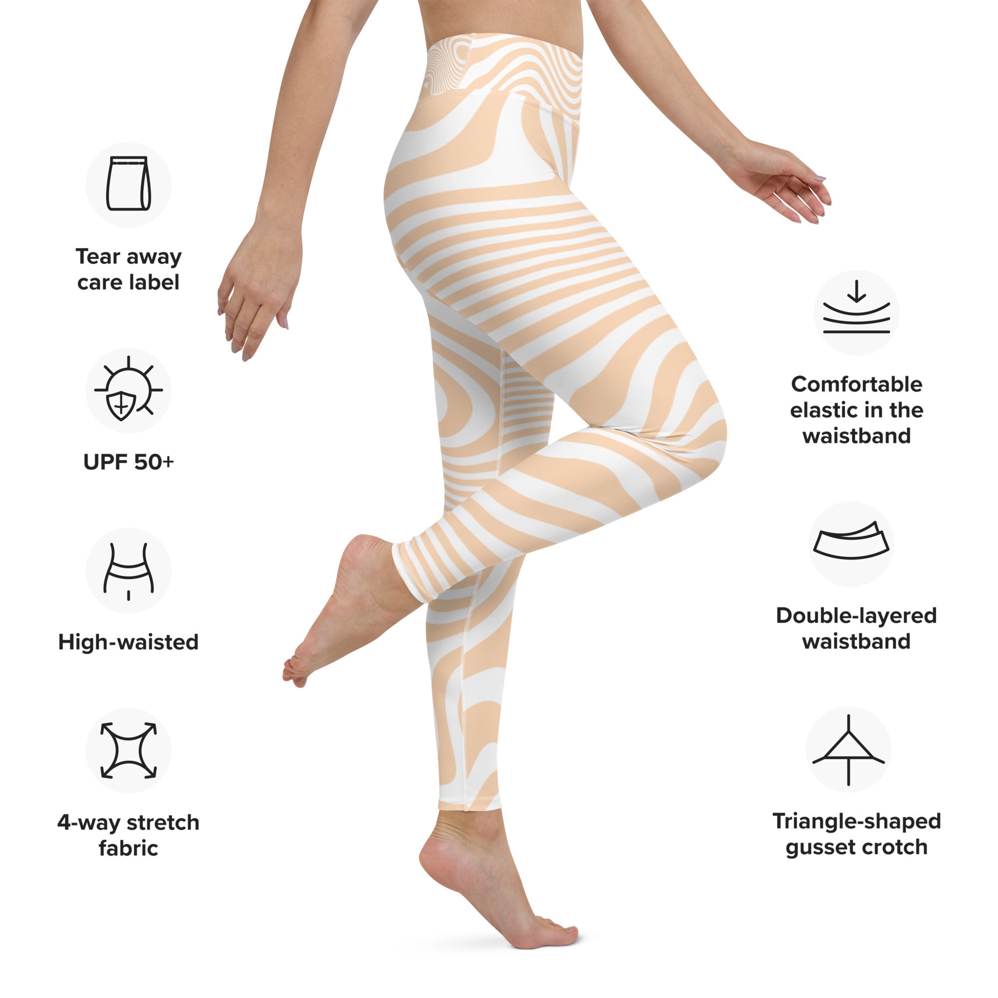 Women's Tropical Sandbar Yoga Leggings - Sustainable Activewear from Tropical Seas Clothing 