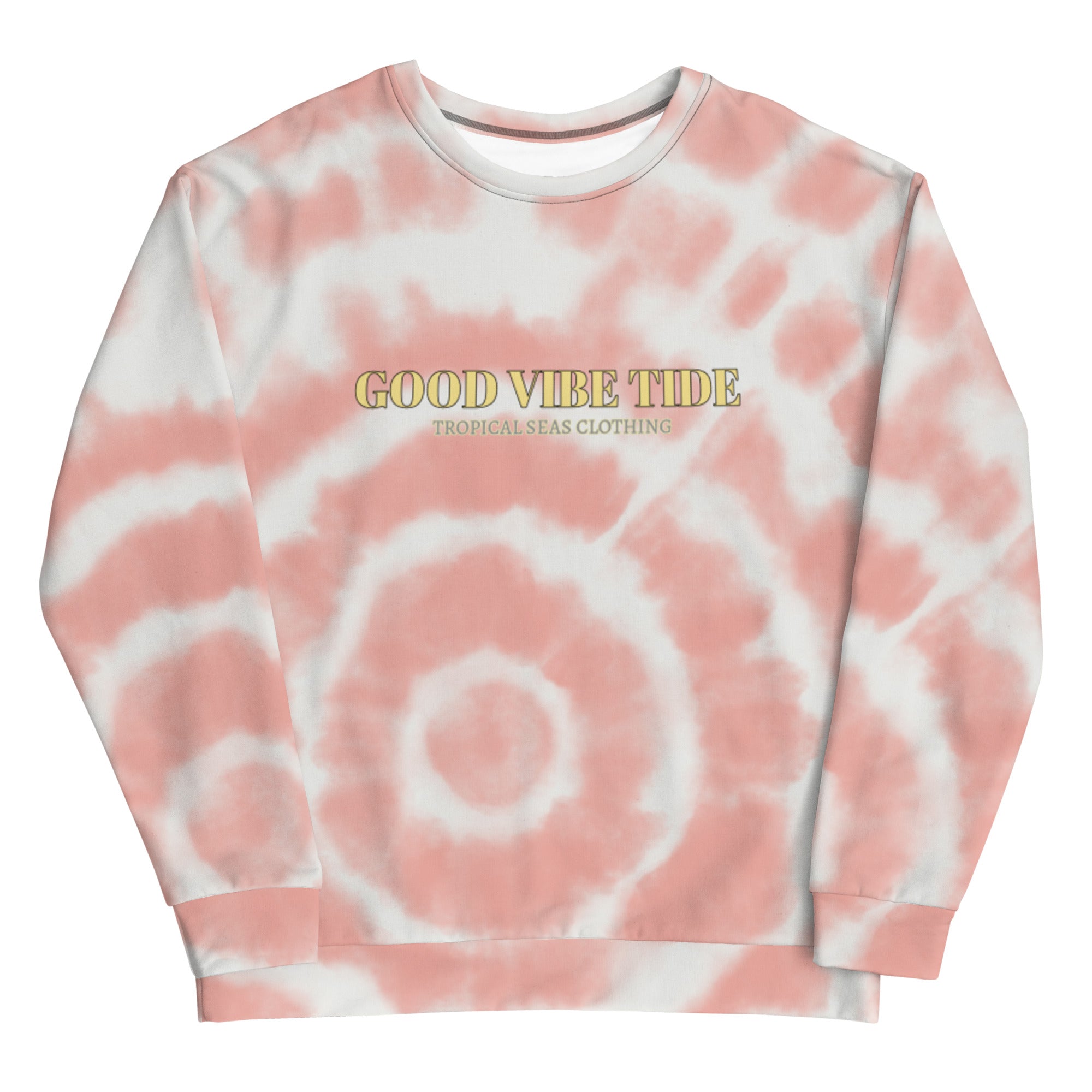 Peach Tie-Dye Vibe Tropical Sweatshirt - Sustainable Sweatshirt from Tropical Seas Clothing 