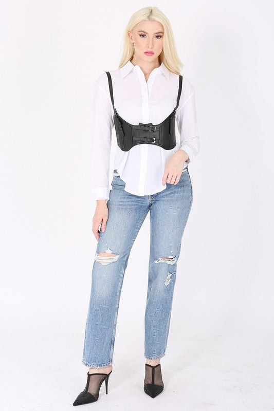 Underbust Corset Belt - side profile view