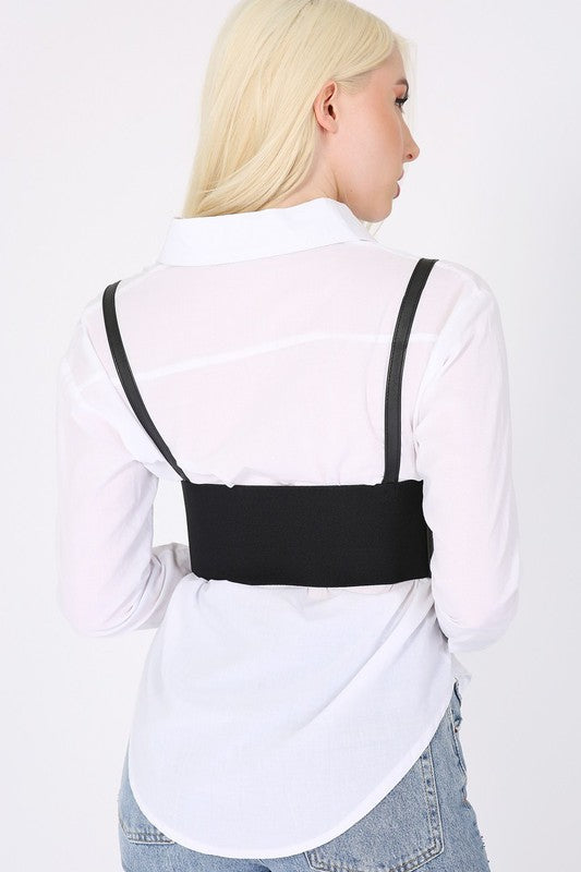 Underbust Corset Belt - model wearing full length