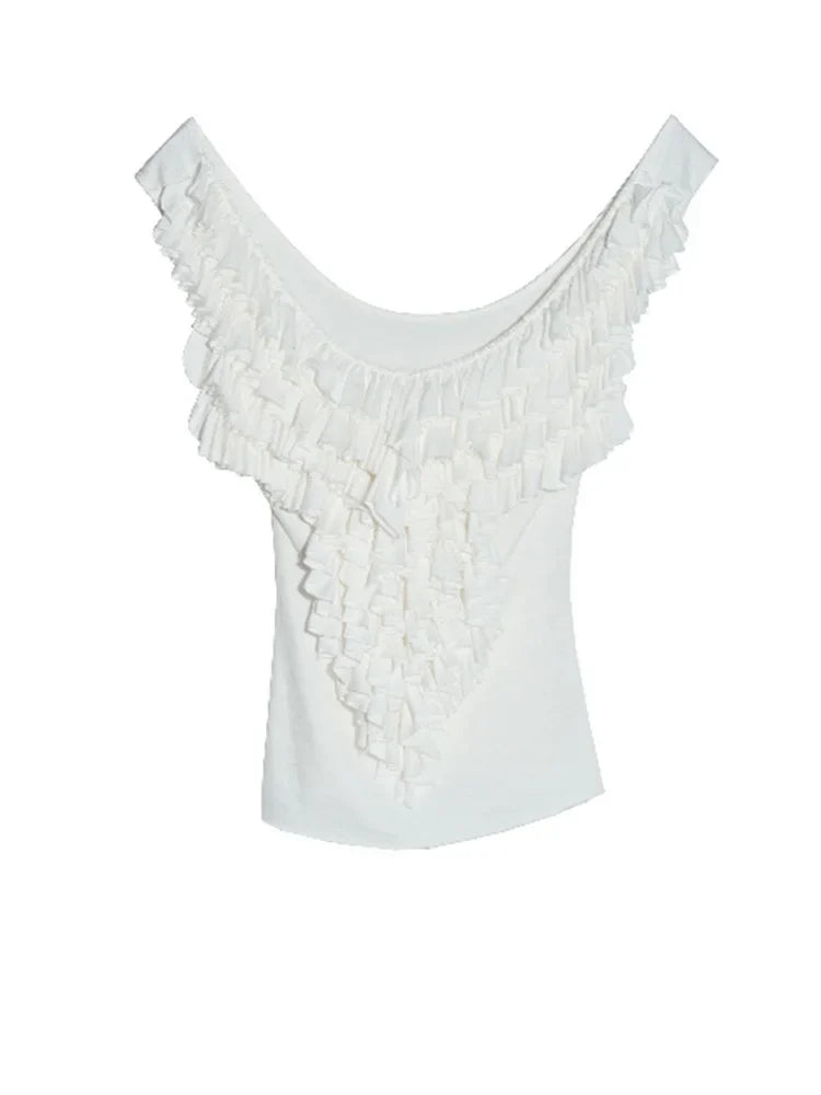 Sheeshe Ruffle Tank Top by Marigold Shadows