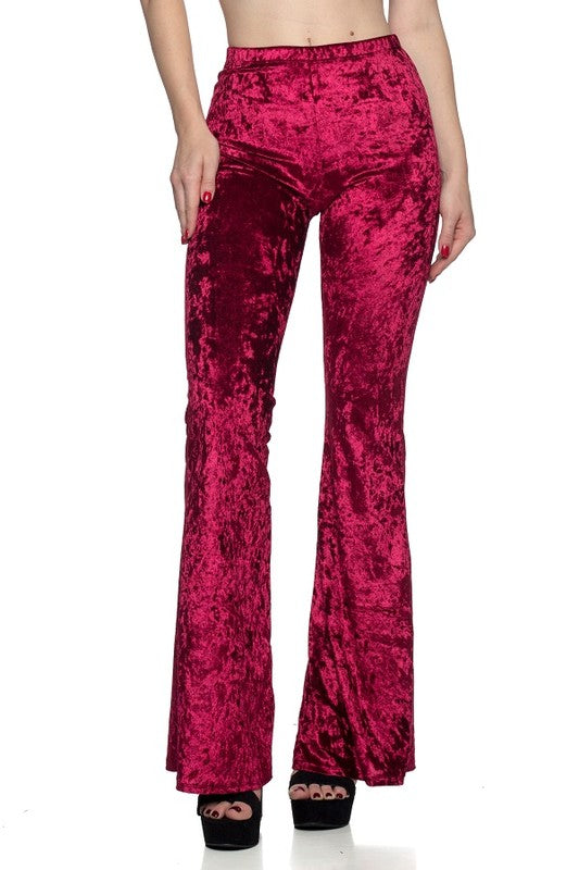 Velvet Flare Pants - back view