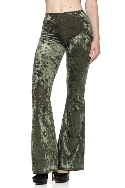 Velvet Flare Pants - detail close-up