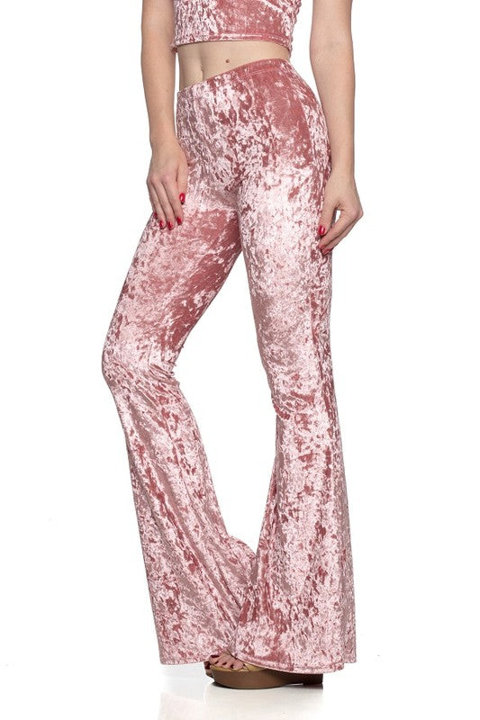 Velvet Flare Pants - styled outfit view